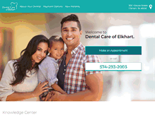 Tablet Screenshot of dentalcareofelkhart.com